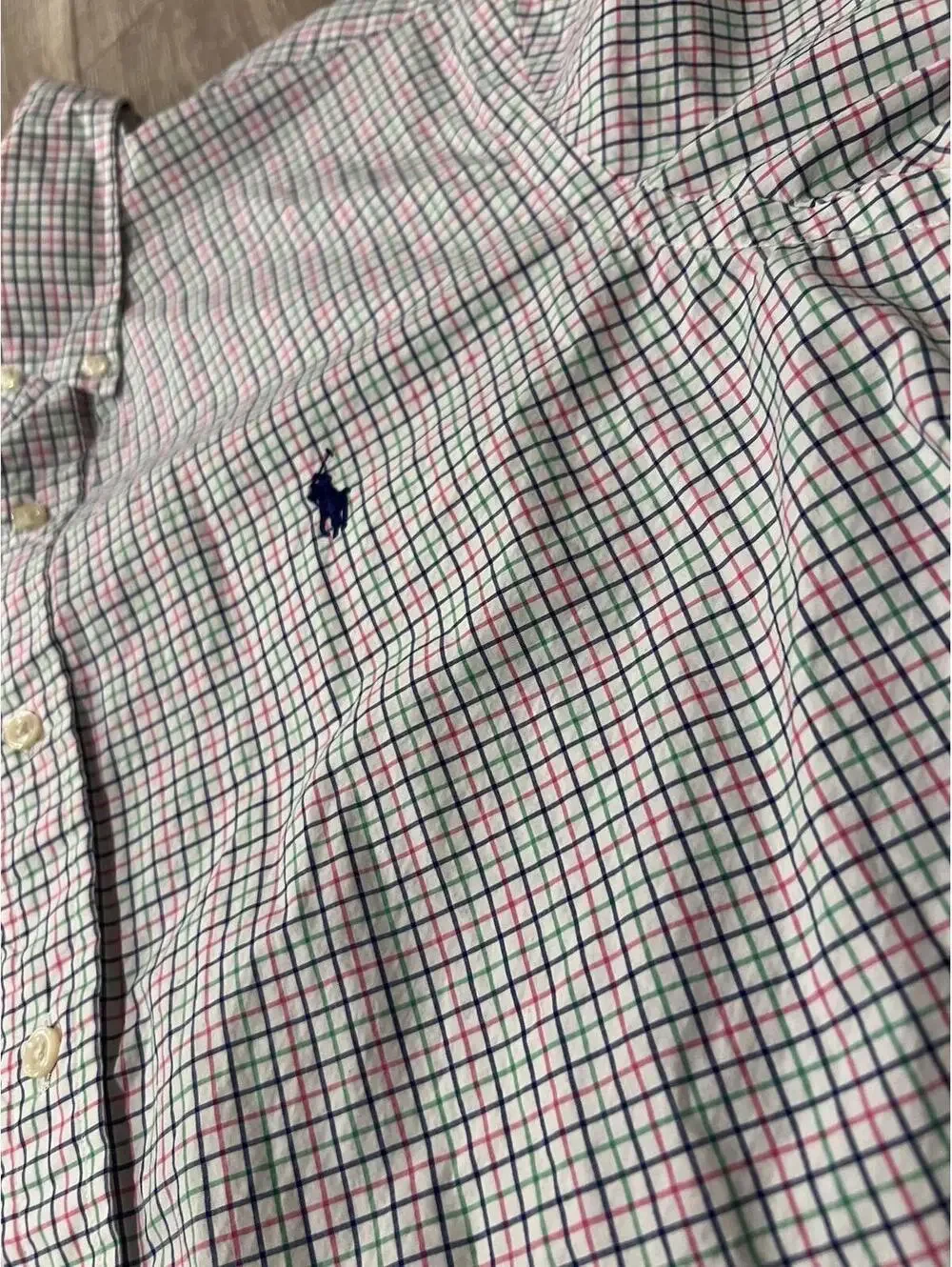 Ralph Lauren Men's Button Down Shirt, Checkered, Size Large